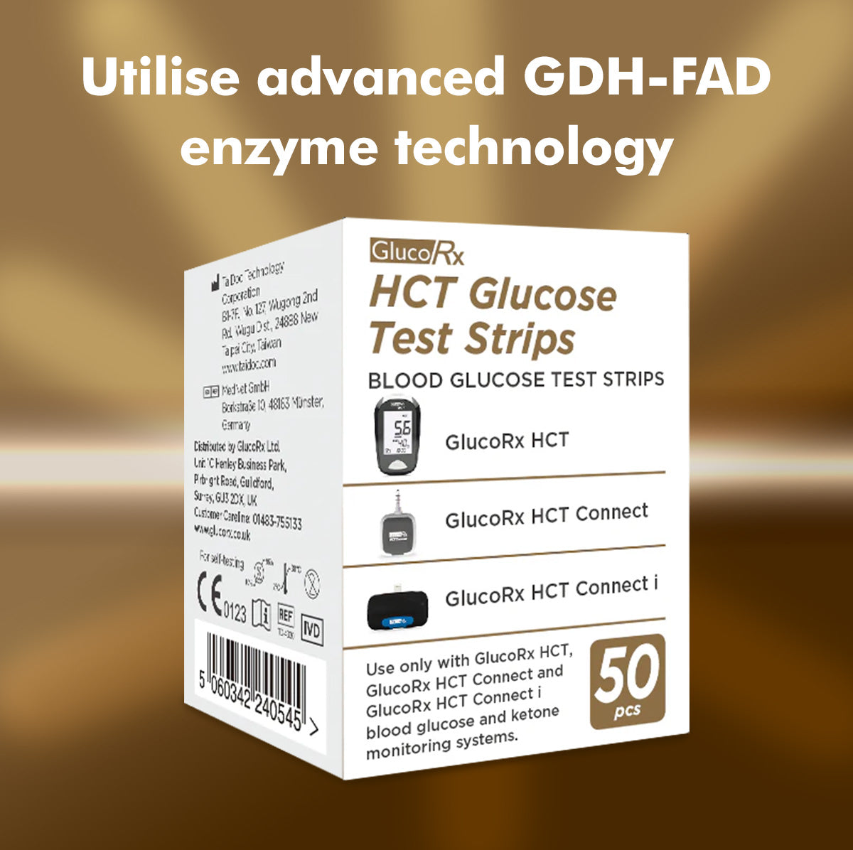 HCT Glucose Test Strip (50)