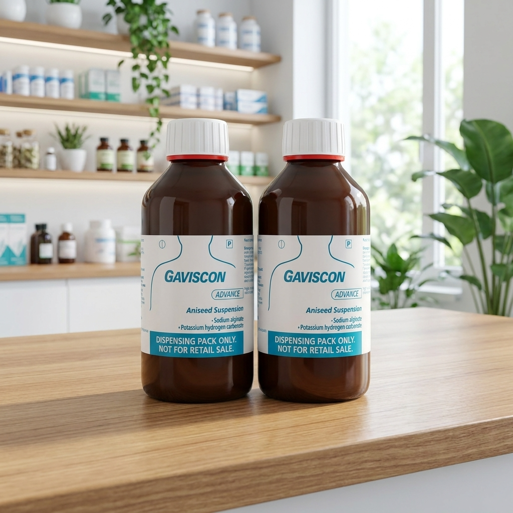 Two bottles of Gaviscon Aniseed