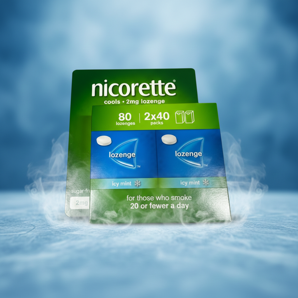 1X Nicorette Cools 2mg Lozenge ICY MINT