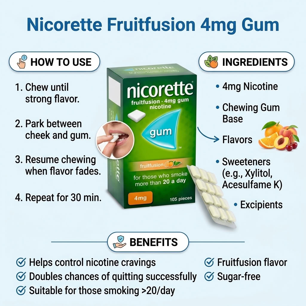 Nicorette FRUITFUSION Gum