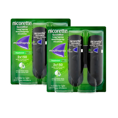 1X Nicorette Quickmist Duo ( 2 x 150 sprays)