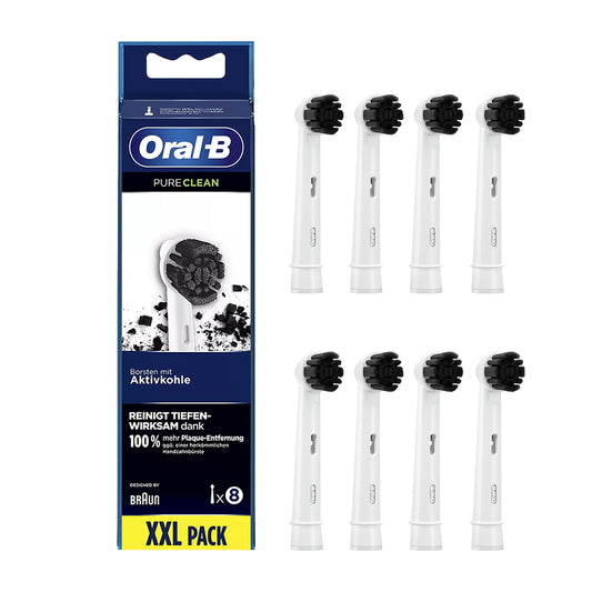 Oral-b Pure Clean Charcoal Replacement Heads Ct (8)