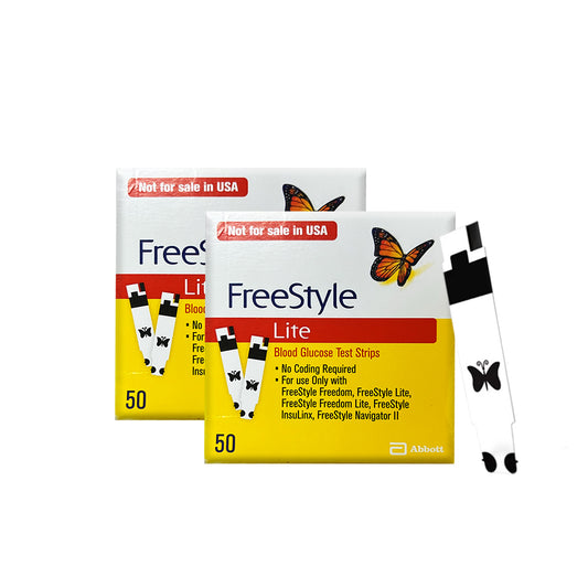 Freestyle Lite Blood Glucose Test Strips (Pack of 50x2 strips)