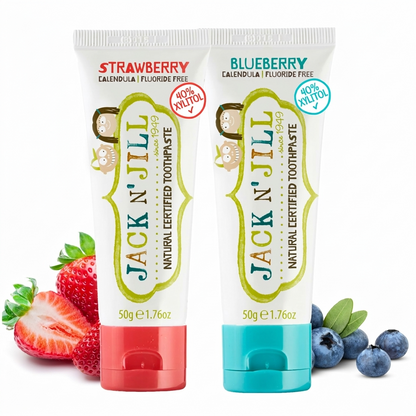 Jack N Jill Natural Toothpaste Strawberry And Blueberry (combo) 50gm