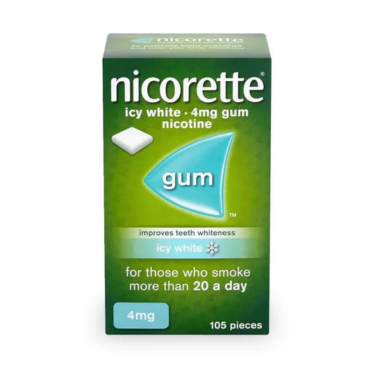 1X Nicorette gum Nicotine ICY WHITE 