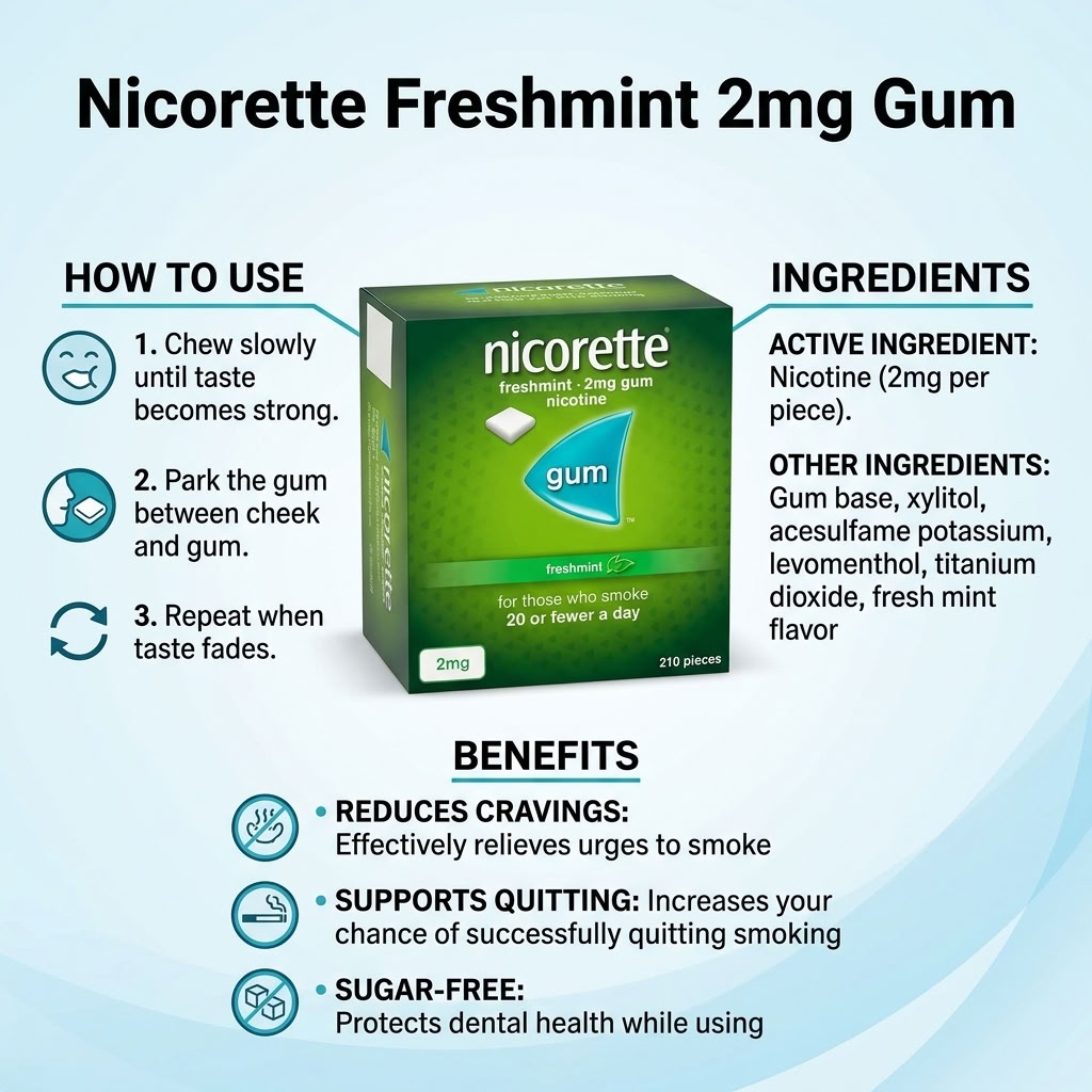 Nicorette Freshmint 2mg Gum