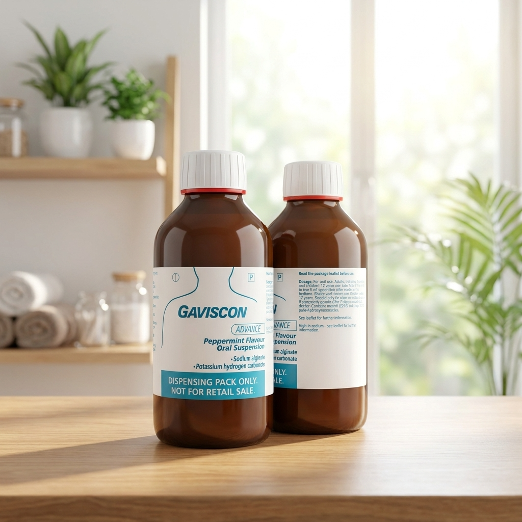 Two bottles of Gaviscon Advance Peppermint
