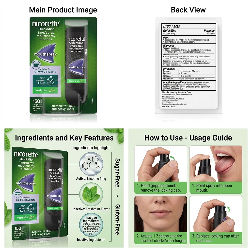 Nicorette Quickmist Mouthspray
