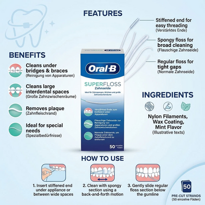 Oral-B Superfloss Zahnseide floss box
