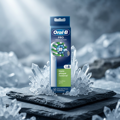 Oral-b Pro Cross Action - White Brush Heads (8)