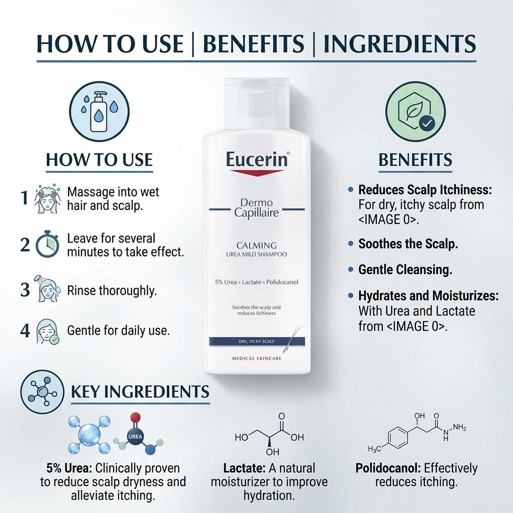 Eucerin Dermo Capillaires Calming Urea-Lactate Shampoo