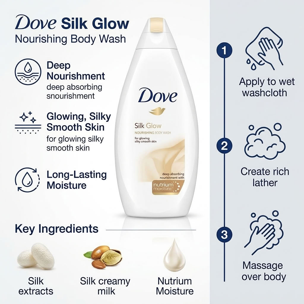 Dove Silk Glow Nourishing Body Wash