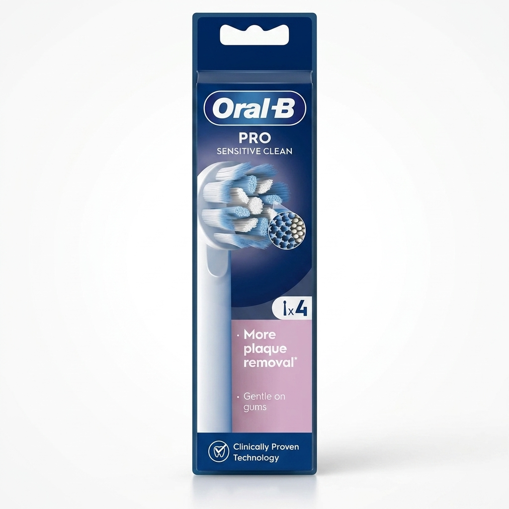 Oral-b Pro Sensitive Clean White Brush Heads (4)
