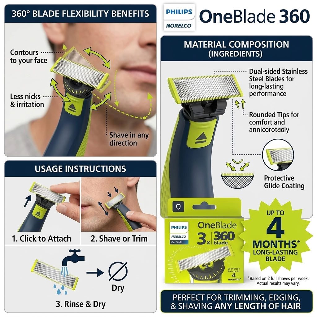 Philips OneBlade 360 electric shaver