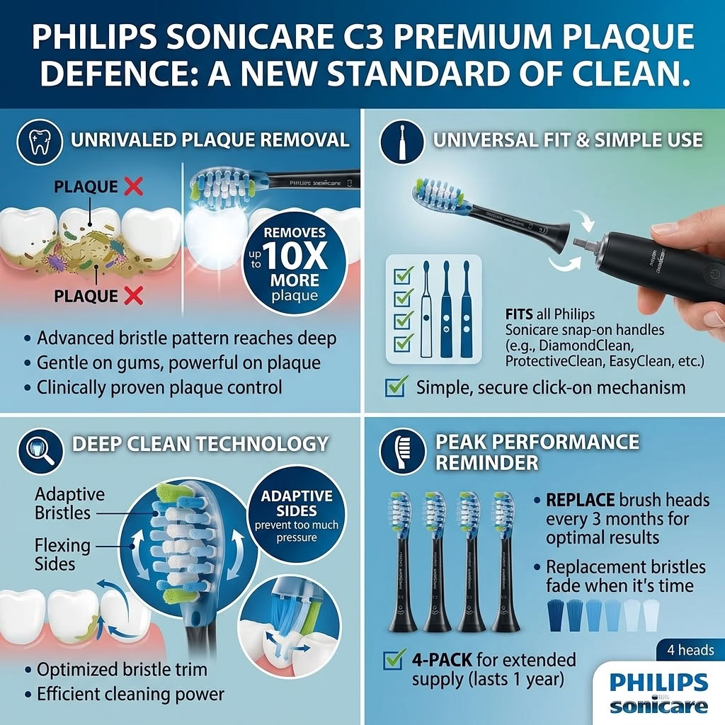 Philips Sonicare C3 Premium Plaque Defence toothbrush heads