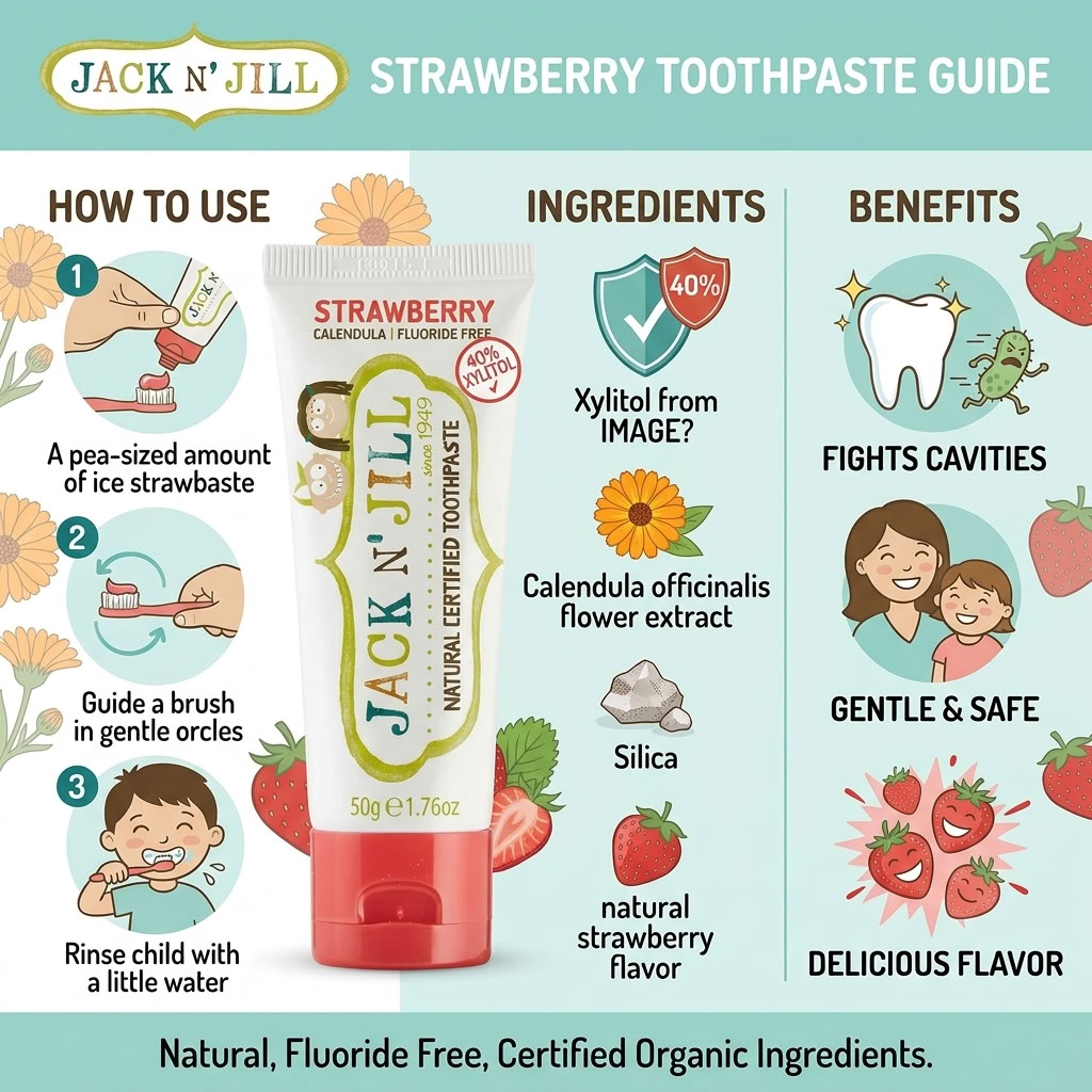 Jack N' Jill Strawberry Toothpaste guide